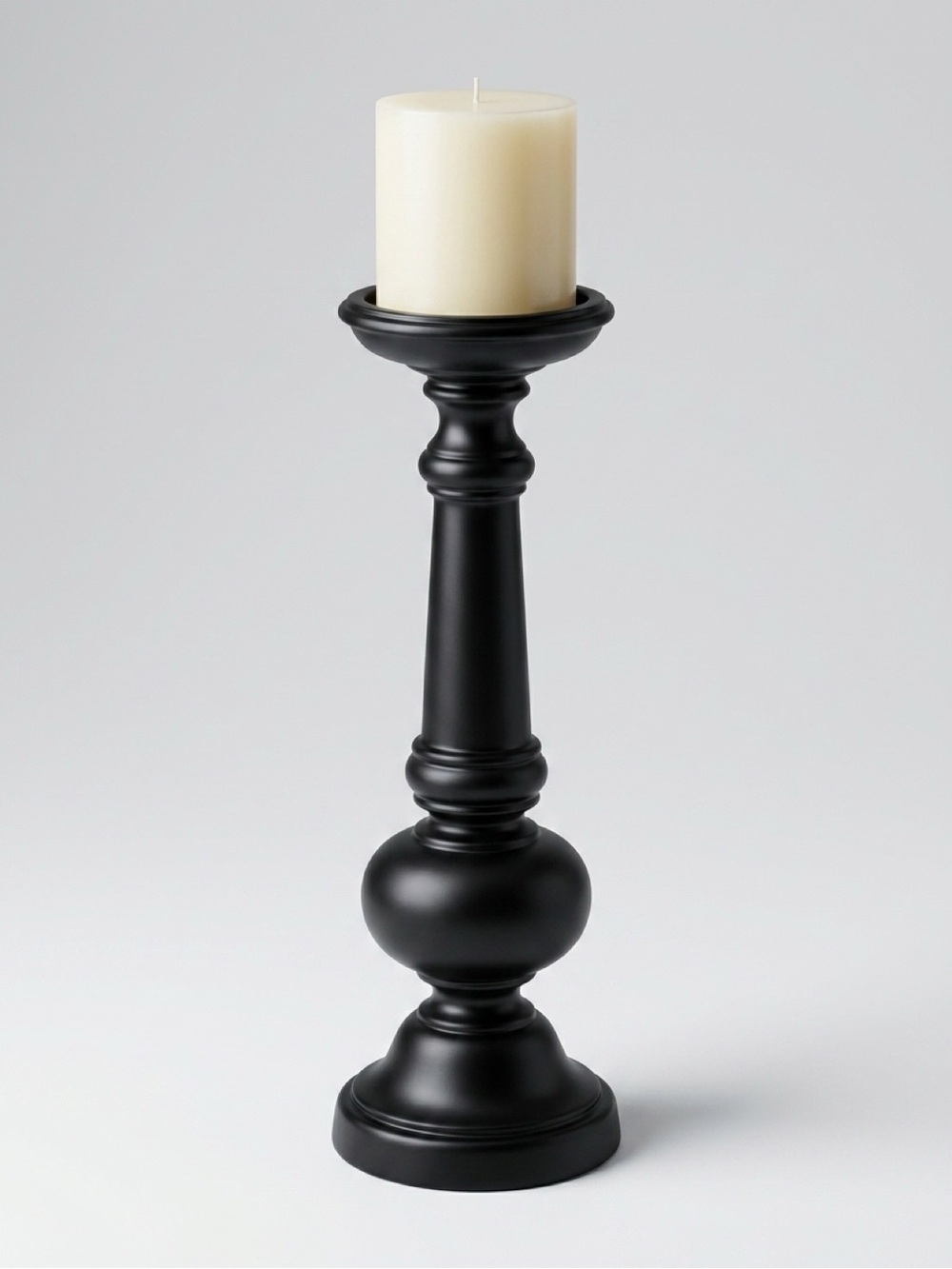 Black Decorative Pillar Candle Holder - Home Accents